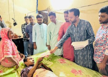 গণআন্দোলনে আহত রানার পাশে দাঁড়ালেন তারেক রহমান