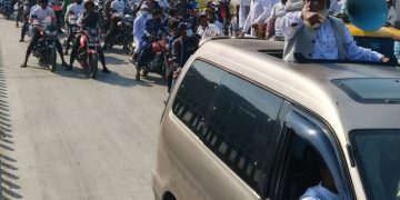 মিঠাপুকুরে গোলাম রাব্বানীর নেতৃত্বে ৬ হাজার মোটরসাইকেলে ১৮ হাজার ভোটারের শোডাউন