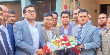 মিঠাপুকুরে ইউএনও নাজমুল আলমের বিদায় নবাগত ইউএনও মোঃ পারভেজ এর যোগদান