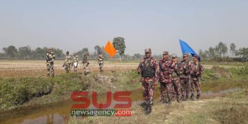 আটোয়ারী সীমান্তে বিজিবি – বিএসএফ  এর মধ্যে সৌজন্য সাক্ষাৎ