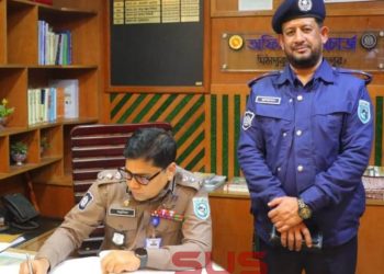 ডিআইজি ও এসপির মিঠাপুকুর থানা পরিদর্শন