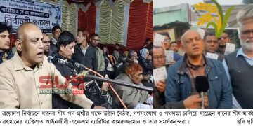 আসন্ন ত্রয়োদশ নির্বাচনে ধানের শীষ পদ প্রর্থীর পক্ষে উঠান বৈঠক ও  গণসংযোগ