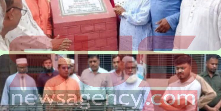 মিঠাপুকুরে স্মৃতি স্তম্ভ জাগ্রত জননী কাজের ভিত্তি প্রস্তর স্থাপন