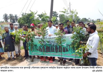 ফুলবাড়ীতে সারাদেশের ন্যায় ফুলবাড়ী পৌরসভায় বৃক্ষরোপণ কর্মসূচির উদ্বোধন