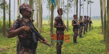 ফুলবাড়ী সীমান্তে ভারতের পুশইন ঠেকাতে বিজিবির কড়া নজরদারী